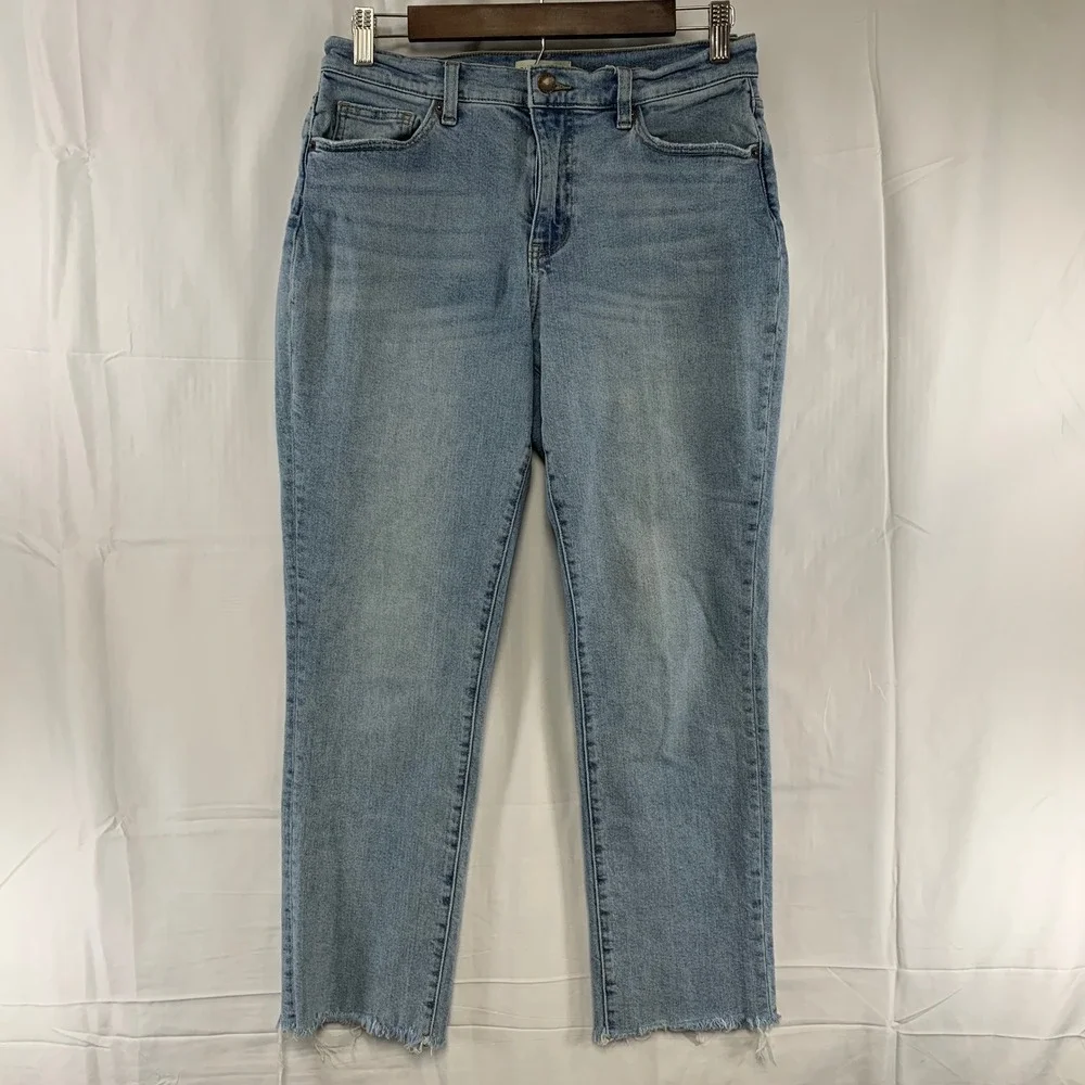Oliver Logan Crosby Jeans‎ Womens 27 Light Wash Blue Relaxed Taper Raw Hem